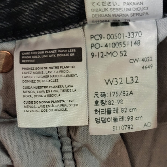 Levi's Strauss & Co Men's NWT 501 Original Fit Black Jeans Size 32X32 - Picture 8 of 12